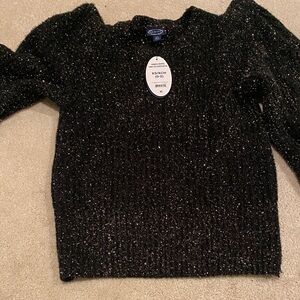 Elegant Black Glitter Sweater